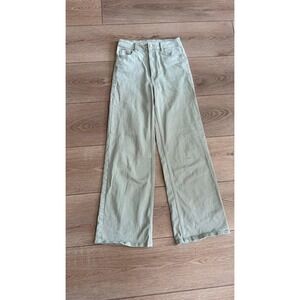 H&M Women's Green 5 Pocket Denim Jeans Pants Size 6